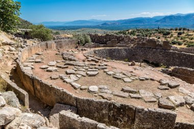 Harabeleri antik kentin Mycenae, Yunanistan