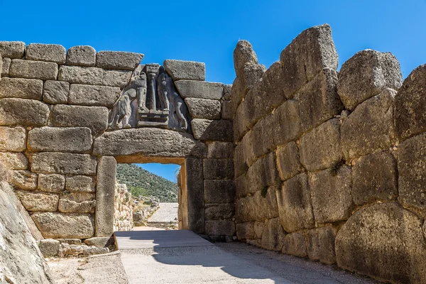 Puerta del León en Micenas, Grecia — Foto de Stock