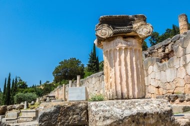Antik Yunan sütun Delphi, Yunanistan