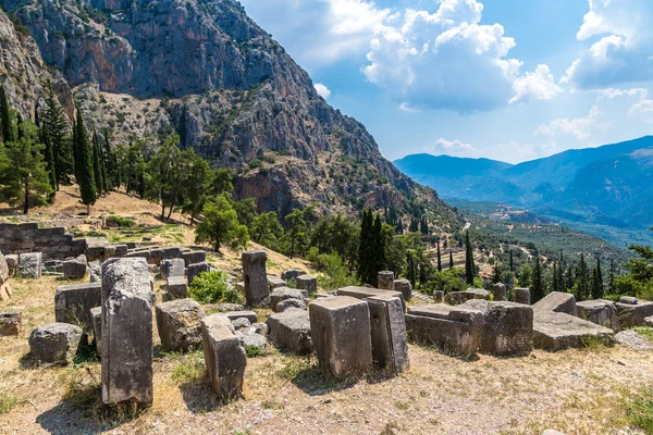 Antiguas ruinas en Delfos — Foto de Stock