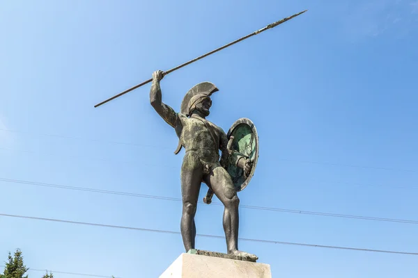 Estátua de Leônidas, rei de Esparta — Fotografia de Stock