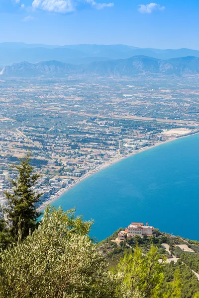 Panoramic view of Loutraki, Greece — Stock Photo, Image