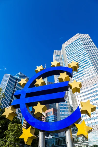 Euro signe en frankfurt — Photo