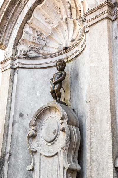 Soška Manneken pis v Bruselu — Stock fotografie