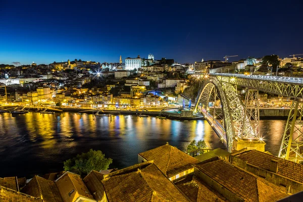 Porto in Portugal at night — Stock Photo, Image