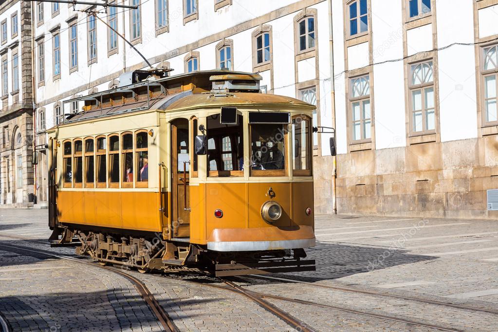 Historical tram in Porto, Portugal