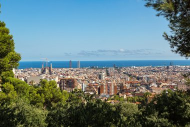 Barcelona 'nın panoramik görünümü