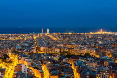 Barcelona 'nın panoramik görünümü