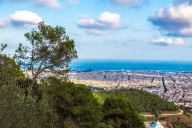 Barcelona 'nın panoramik görünümü