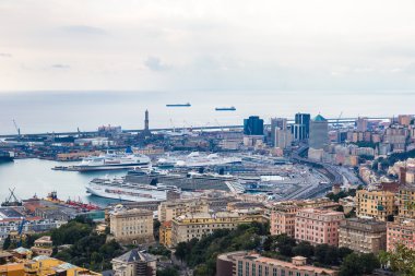 Port of Genoa in Italy clipart