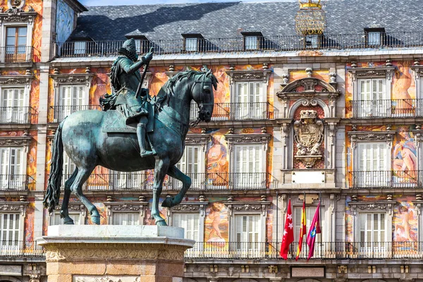 Statue of Philip III in Madrid — Stock Photo, Image