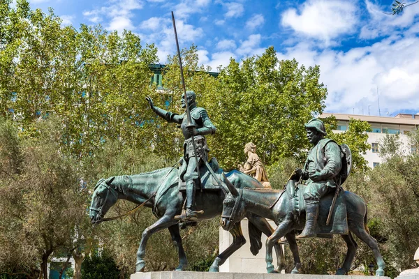 Don Quixote and Sancho Panza  in Madrid — Stock Photo, Image