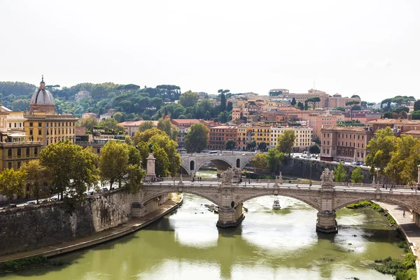 Nadhled nad Římem a Tibery v Římě — Stock fotografie