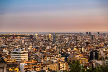 Barcelona 'nın panoramik görünümü