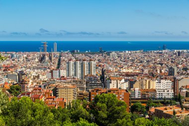 Barcelona 'nın panoramik görünümü