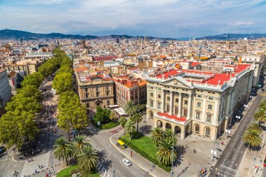 Barcelona 'nın panoramik görünümü