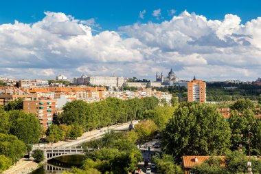 Madrid, İspanya'nın manzarası görünümü
