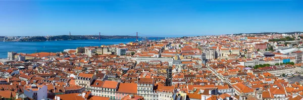 Panorama-Luftaufnahme von Lissabon, Portugal — Stockfoto