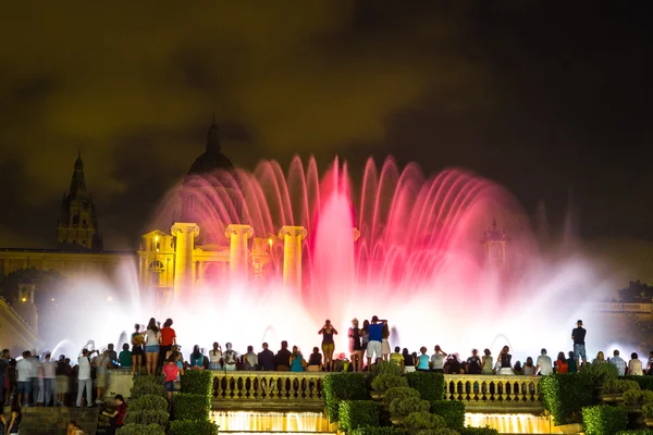 Espectáculo de luces Magic Fountain en Barcelona — Foto de Stock