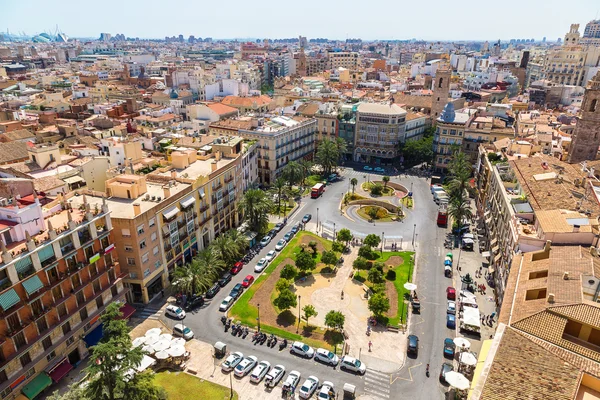 Luchtfoto skyline van Valencia — Stockfoto