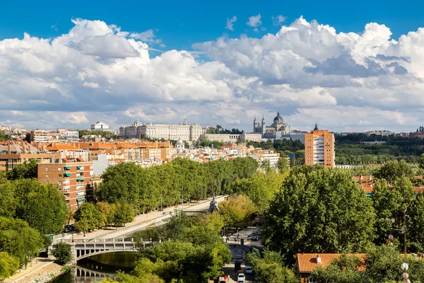 Skyline vista di Madrid, Spagna — Foto Stock