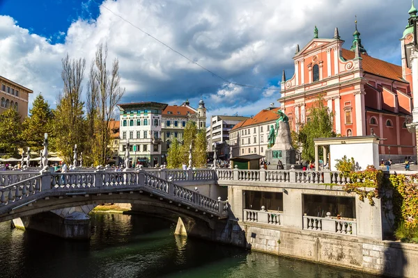 Franciscan Church in Ljubljana — Stock Photo, Image