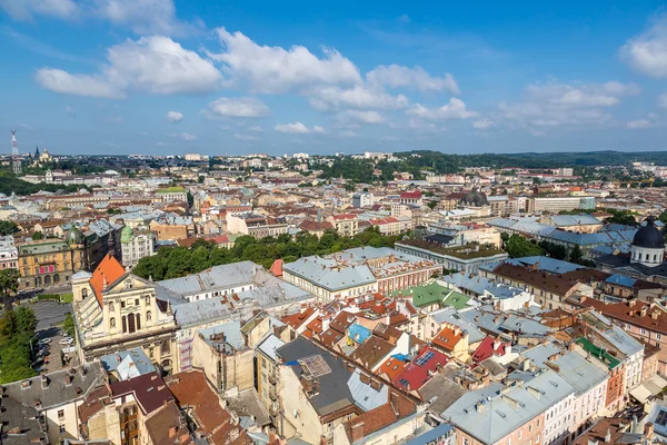 Vue aérienne de Lviv — Photo