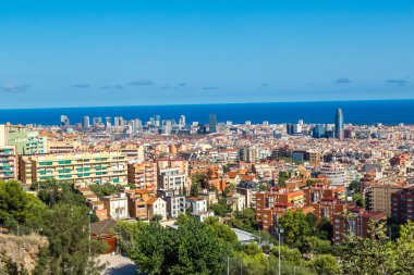 Barcelona 'nın panoramik görünümü