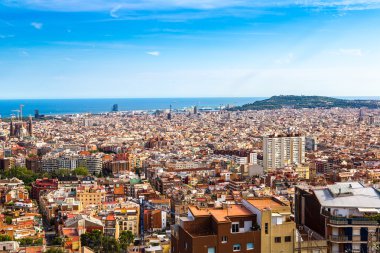 Barcelona 'nın panoramik görünümü