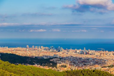 Barcelona 'nın panoramik görünümü