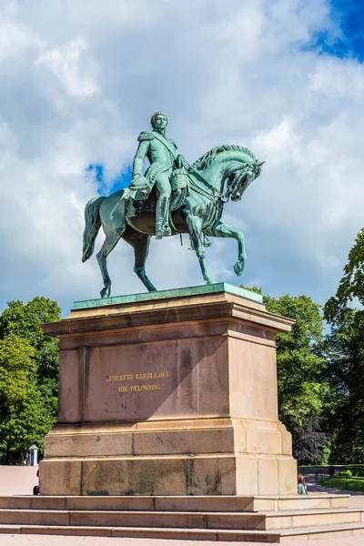 Estatua Carl Johan XIV en Oslo — Foto de Stock