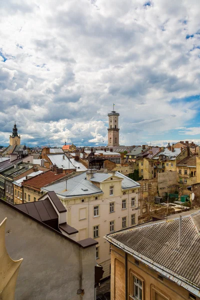 Lviv fågelperspektiv — Stockfoto