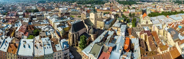 Pohled z ptačí perspektivy Lvov — Stock fotografie