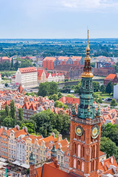 Gdansk, havadan görünümü, Polonya — Stok fotoğraf