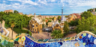 Barselona, İspanya 'da Park Guell