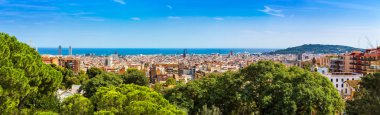 Barcelona 'nın panoramik görünümü
