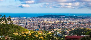 Barcelona 'nın panoramik görünümü