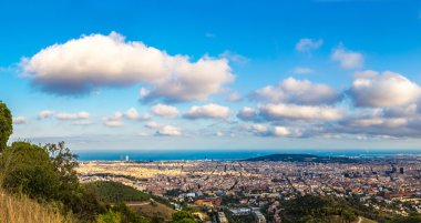 Barcelona 'nın panoramik görünümü