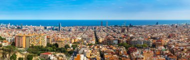 Barcelona 'nın panoramik görünümü