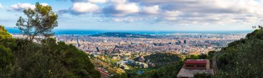 Barcelona 'nın panoramik görünümü