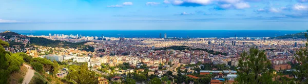 Panorámás kilátás Barcelona — Stock Fotó