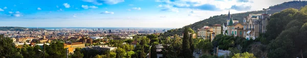 Panoramautsikt över Barcelona — Stockfoto