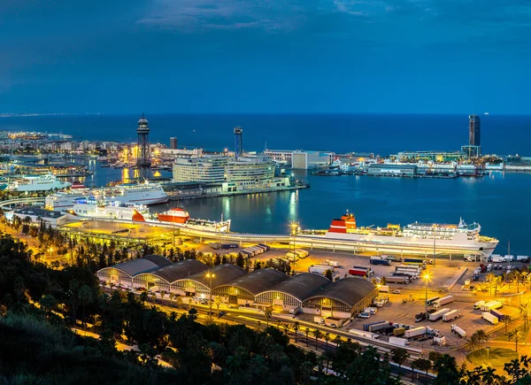 Panoramautsikt över Barcelona — Stockfoto