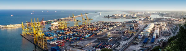 Vista panoramica del porto di Barcellona — Foto Stock