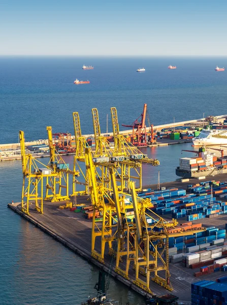 Vista panorâmica do porto de Barcelona — Fotografia de Stock