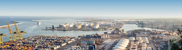 Vista panoramica del porto di Barcellona — Foto Stock