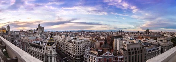 Panoramical aerial view of Madrid — Stock Photo, Image