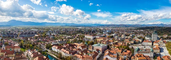 Aerial view of Ljubljana in Slovenia — Stock Photo, Image