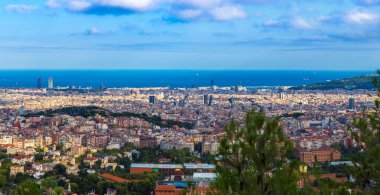 Barcelona 'nın panoramik görünümü