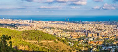 Barcelona 'nın panoramik görünümü